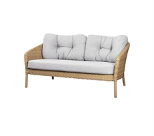 Cane-line Ocean Large 2 pers. sofa. lys natur - white grey hyndesæt 